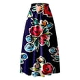 thumbnail image 3 of Nmnitkp Skirts for Women Stylish Prints Women's Flowy Maxi Skirt Summer Pleated High Waisted Casual Long Skirts with Pockets, 3 of 3