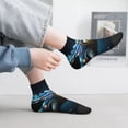 thumbnail image 2 of Fuzoiu Starry Sky Colorful Crocodile Print Adult Socks, Crew Moisture-wicking Socks, Unisex Cushion Crew Socks,Casual Sports Ankle Socks, 2 of 7