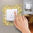 thumbnail image 1 of Fiudx Adhesivo Acrílico para Espejo, Elegante Diseño Dorado y Plateado, Material Duradero y Resistente, Ideal para Interruptores y Paneles, Fácil Instalación, Decoración Moderna para El Hogar y La Of, 1 of 5