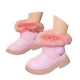 thumbnail image 6 of lnmuld Girls Boots,Girls Winter Boots Outdoor School Snow Shoes Warm Insulated Cold Weather Footwear for Kids Size:7.5, 6 of 8