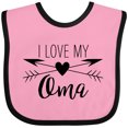 thumbnail image 3 of Inktastic I Love My Oma Heart and Arrows Boys or Girls Baby Bib, 3 of 4