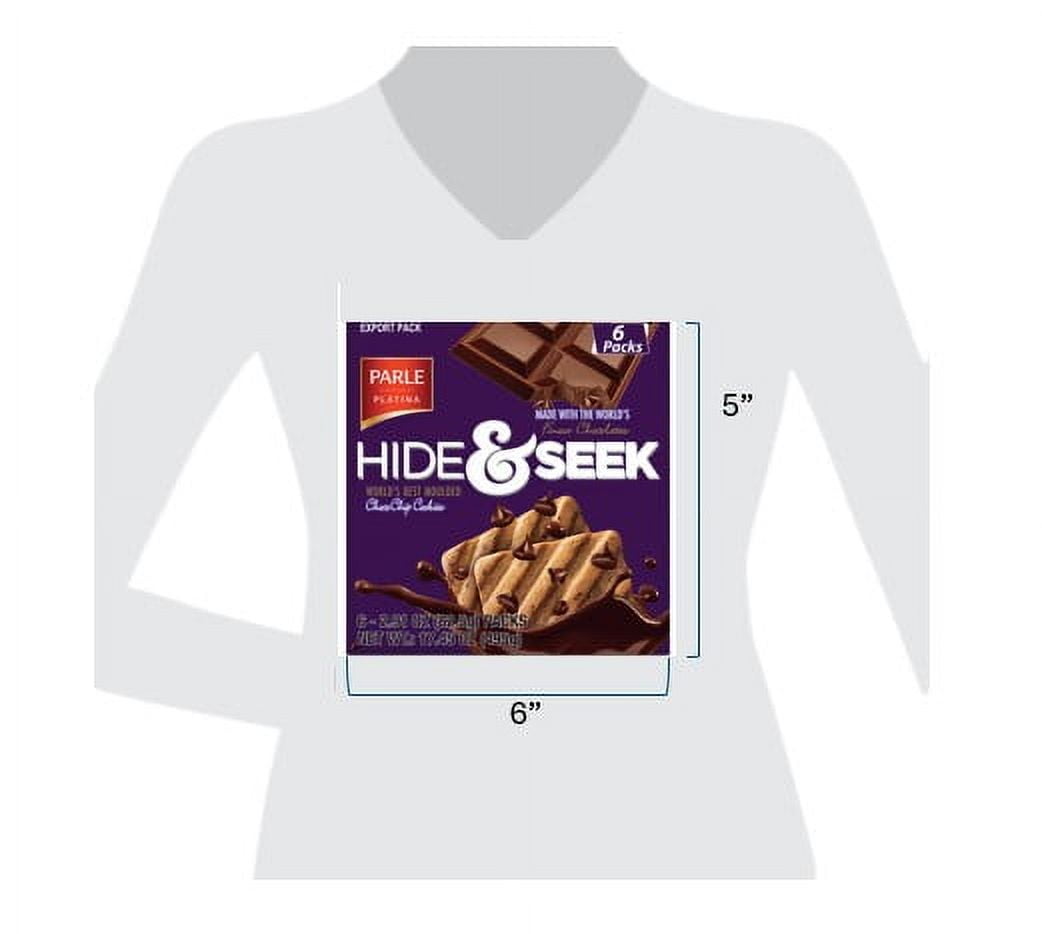 (4 pack) Parle Hide & Seek Chocolate Chip Cookies, 17.45 oz, 6 count Pack