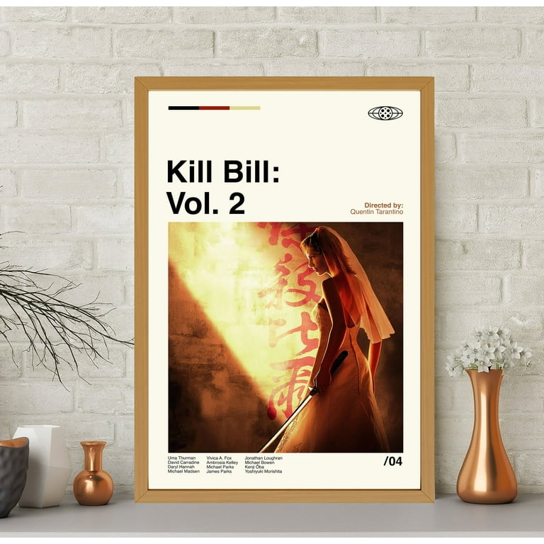 POSTER Kill Bill Vol 2 Poster Kill Bill Vol Midcentury Art Movie Poster Vintage Poster Retro Poster Minimalist Art Wall Decor NO FRAME Walmart