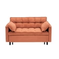 thumbnail image 4 of 2-seat orange corduroy folding sofa bed / Brings comfort to small home environments, 4 of 6
