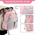 thumbnail image 5 of 2026 Diaper Bag Backpack,Diaper Bags for Girls Boys,Baby bag for mom Dad,Contains Pacifier Case,Large Capacity Tote (Pink), 5 of 5