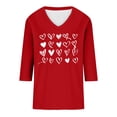 thumbnail image 4 of MuXiKeJi Clothes Valentines Day Shirts Women Causal Heart Print Graphic Long Sleeve Oversized Tops Plus Size Crewneck Sweatshirt, 4 of 4