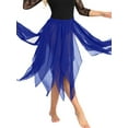 thumbnail image 4 of IEFIEL Womens Chiffon Belly Dance Skirt Flowy 13 Panels Asymmetric Hem Side Split Skirt Dancewear, 4 of 5