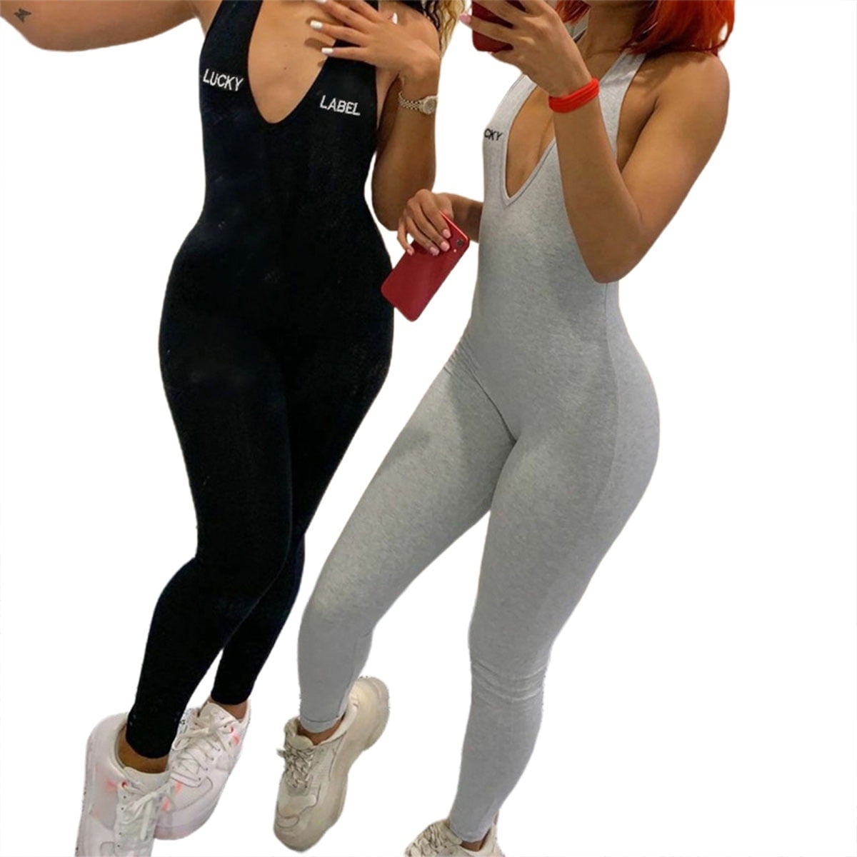 Romper Slim Sleeveless Jumpsuit Bodysuit Long Pants Bodycon Womens Fit