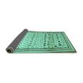 thumbnail image 2 of Ahgly Company Indoor Rectangle Abstract Turquoise Blue Contemporary Area Rugs, 4' x 6', 2 of 4