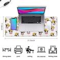 thumbnail image 5 of Long Mouse Pads for Desk,White Cow Engineer Pattern Desk Mats on Top Of Desks, Desk Mouse Pad Extra Large with 3mm Non-Slip Base and Stitched Edge for Gaming,Office,Work,Home 31.5"x11.8", 5 of 6