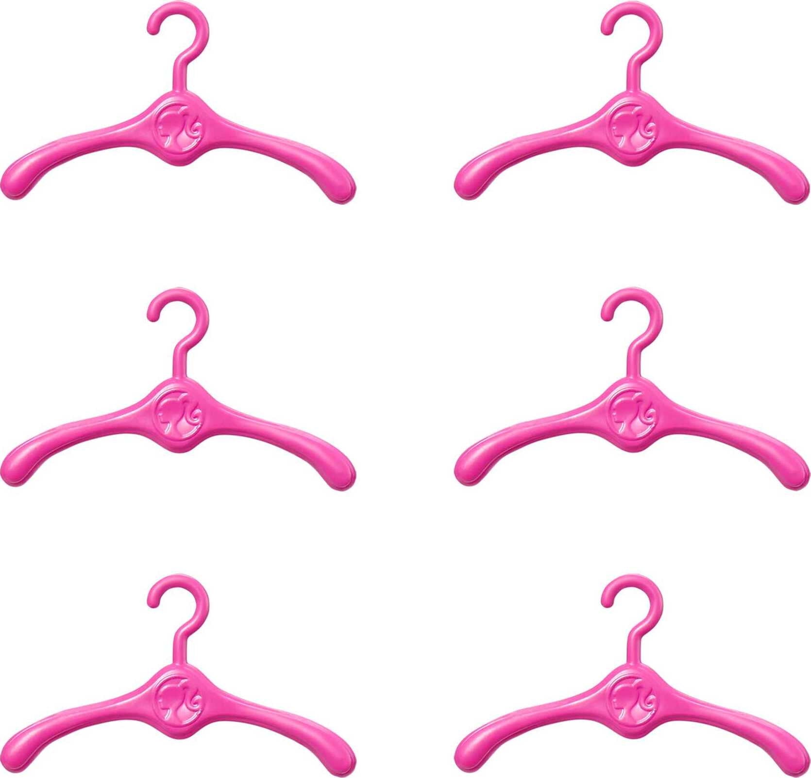 Barbie Closet, Kids Toys, Barbie Fashionistas Playset, 6 Hangers