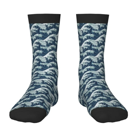 Naloa A Japanese Great Wave Kids Socks Unisex Kids and Toddlers' Crew Socks, ,1 Pairs