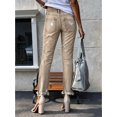thumbnail image 2 of JOLIP Women's High Rise Khaki Distressed Ripped Straight Leg Jeans, 4-12, 2 of 7