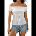 thumbnail image 3 of Camisetas de Estilo Grunge Y2K con Cuello Cuadrado Transparente y Retazos de Encaje para Mujer, Ropa Estética Gótica Vintage M, 3 of 10