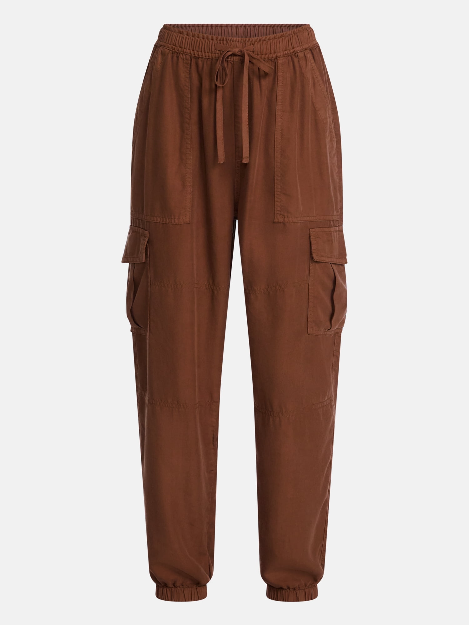 Scenario Women's Soft Fluid Cargo Joggers, 28" Inseam, Sizes XS-XXXL