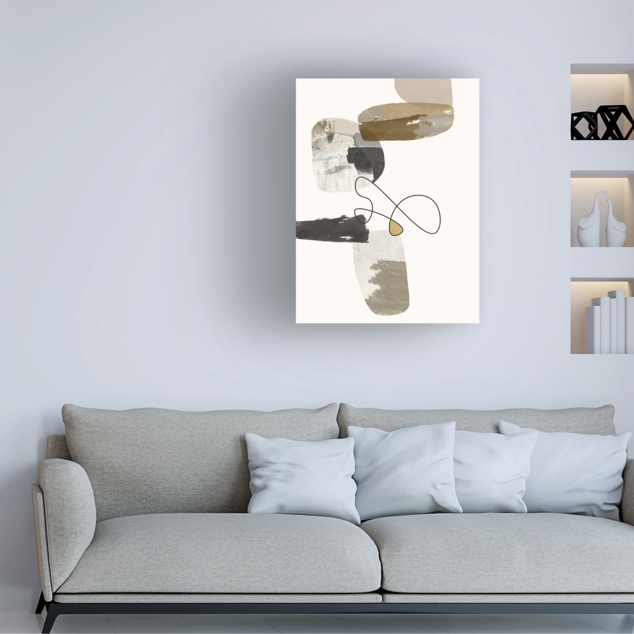 Canvas Wall Art - Roberto Moro 'Shapes And Texture 1' Wall Art for Living Room, Bedroom, or Office Décor by Trademark Fine Art - 18 x 24 Inches