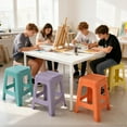 thumbnail image 3 of 5 Pack Stools for Classroom, Linor 18.8" H Stackable Colorful Nesting Plastic Stool, Backless Chairs Flexible Seating for School, Home, 3 of 8