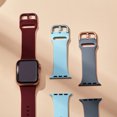 thumbnail image 7 of BANDOVA Silicone Sport Band Compatible with Apple Watch 38/40/41/42mm(Series 11 10), Waterproof Strap with Classic Buckle for Women Men, BlueGray, 7 of 7
