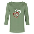 thumbnail image 4 of UAMVSH Women Heart Printed Shirts Plus Size Long Sleeve Pullover Tops Cute Graphic Trendy Blouses Ladies Valentine's Day Outfits(Medium,Green), 4 of 4