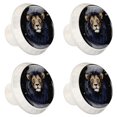 thumbnail image 2 of HemaKayy 4 Pack 1.37" Decorative Cabinet Knobs - Elegant ABS Glass Handles for Home Furniture Decor - Dresser Drawer Door Pulls - Perfect for Kitchen Bedroom - Leo Constellation, 2 of 8