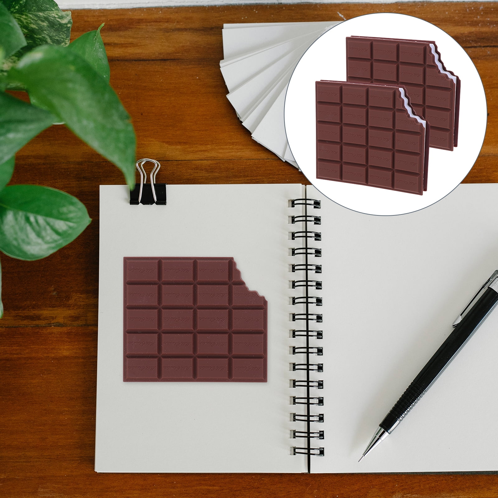 2 Pcs Blocs-notes Adhésifs Humoristiques En Chocolat,bloc