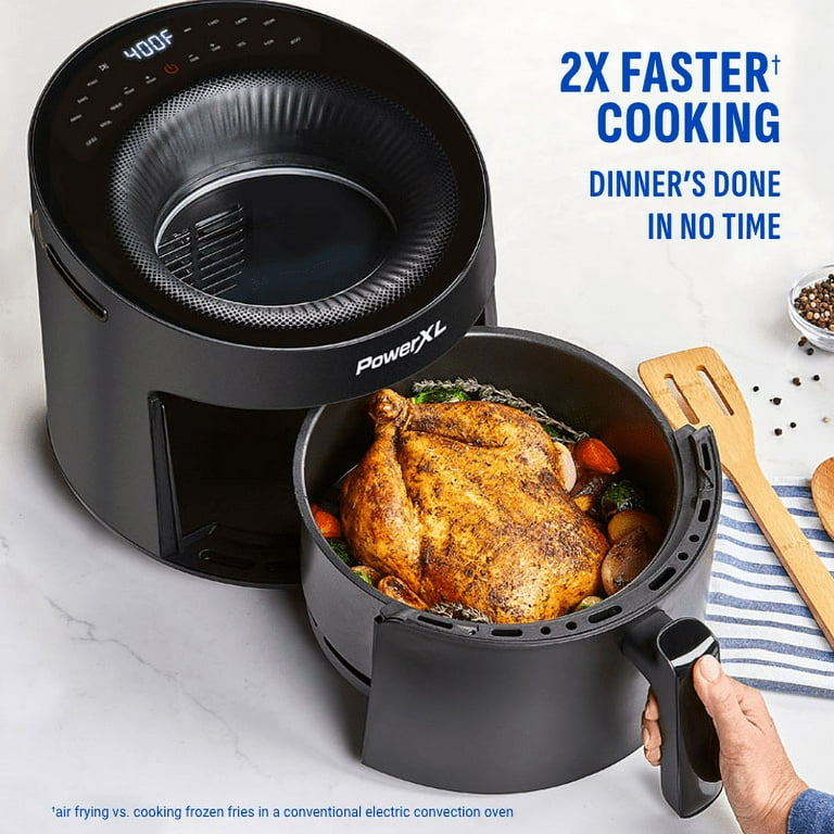 PowerXL Multi-Use Large Family Luminex 5.3 QT Air Fryer, Heats to