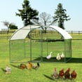 thumbnail image 3 of TPHORK Metal Chicken Coop,Chicken Run,Walk-in Poultry Cage with Cover(9.8'L x 6.6'W x 6.6'H), 3 of 10