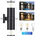 thumbnail image 4 of 2 Pack Outdoor Wall Light with Dusk to Dawn Sensor,Wall Mount Black, 4 of 7