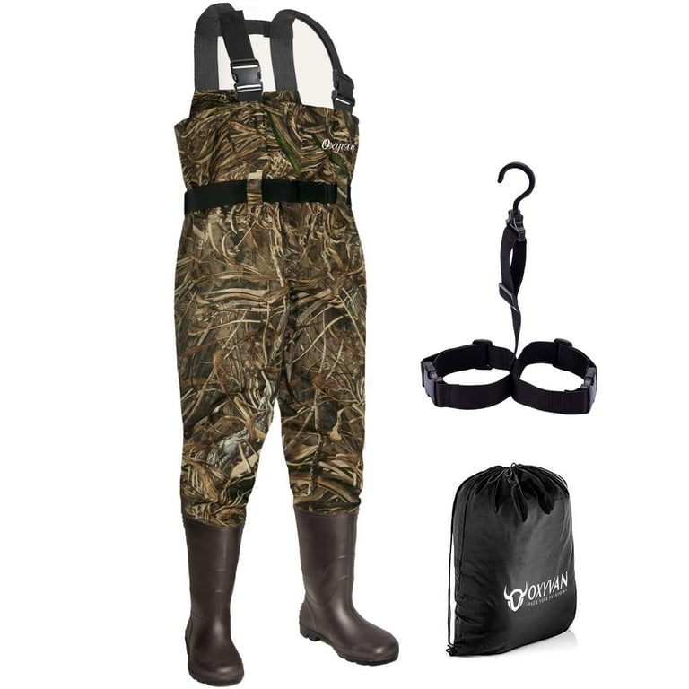 OXYVAN Chest Waders for Men & Women with Boots, Light weight Wear-Resistant  Waterproof Hunting / Fishing / Farm & Garden Work Waders 