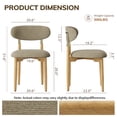 thumbnail image 5 of AFO Set of 4 Dining Chairs, Chenille Upholstered Kitchen Side Chairs with Wood Legs and Backrest for Modern Mid-Century Dining Room and Restaurant, Taupe, 5 of 14