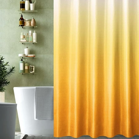 Shtuuyinggstall Size Shower Curtain 50 X 78 Small Narrow Gold Waffle Weave Fabric Bathroom Set With Hooks Water Repellent Machine Washable Canada Shtuuyinggstall Size Shower Curtain 50, Yellow And Grey Shower Curtain Uk
