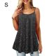 thumbnail image 2 of Qarigey Camiseta sin mangas con tirantes de verano con estampado suelto para mujer Camisetas sin mangas Negro S Qarigey AP001915-01, 2 of 4