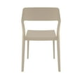thumbnail image 4 of Luxury Commercial Living 32.75" Taupe Brown Solid Patio Dining Chair, 4 of 7