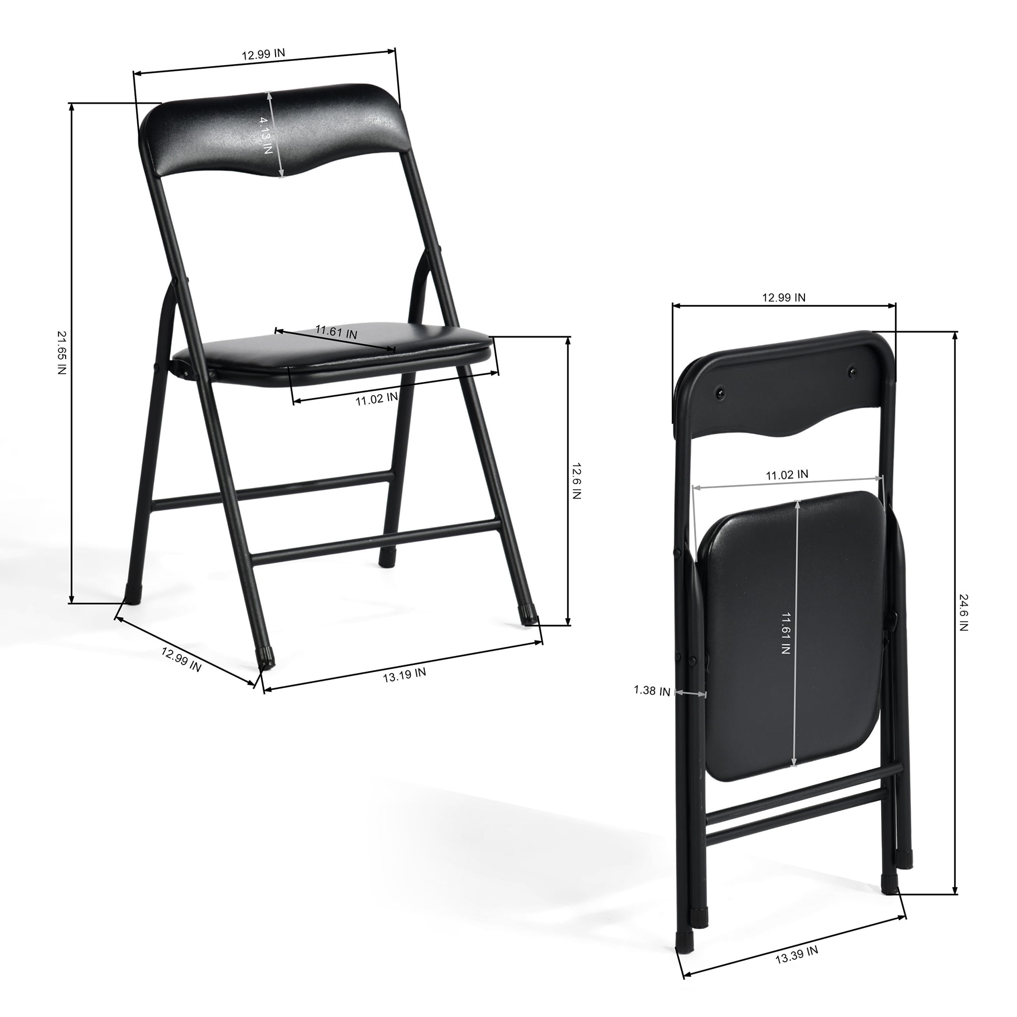 Homy Casa Kids Picnic Table Set of 3, Foldable Table and Chairs for Outdoor & Indoor Play, Black