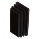 thumbnail image 2 of Tapa de Extremo de Supresion Insertos de Tubo Rectangular de Plastico 25X50mm 100 Pzs Negro, 2 of 4