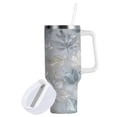 thumbnail image 2 of 40 oz Stainless Steel Tumbler Vacuum Insulated Leak Proof Stainless Steel Coffee Cup Water Bottles Frozen Fallen Leaves Design, 2 of 9