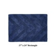 thumbnail image 2 of Better Trends 17" x 24" Bathroom Rugs 100% Cotton Soft Water Absorbent Non Slip Bath Mat Machine Washable Rug (Navy) Hugo Collection, 2 of 4