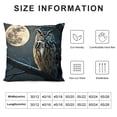 thumbnail image 5 of Orinice Owl Moon Branch Graphic Decorative Cotton Linen Throw Pillow Cover Square Pillow Case 1PC 18x18in, 5 of 5