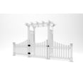 thumbnail image 5 of Fairfield 58"L x 32"W x 86.5"H Vinyl Arbor with Picket Fence Wings and Gate, 5 of 7