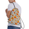 Drawstring Backpacks, Autumn Pumpkin Blossoms Draw String Gym Back Bags