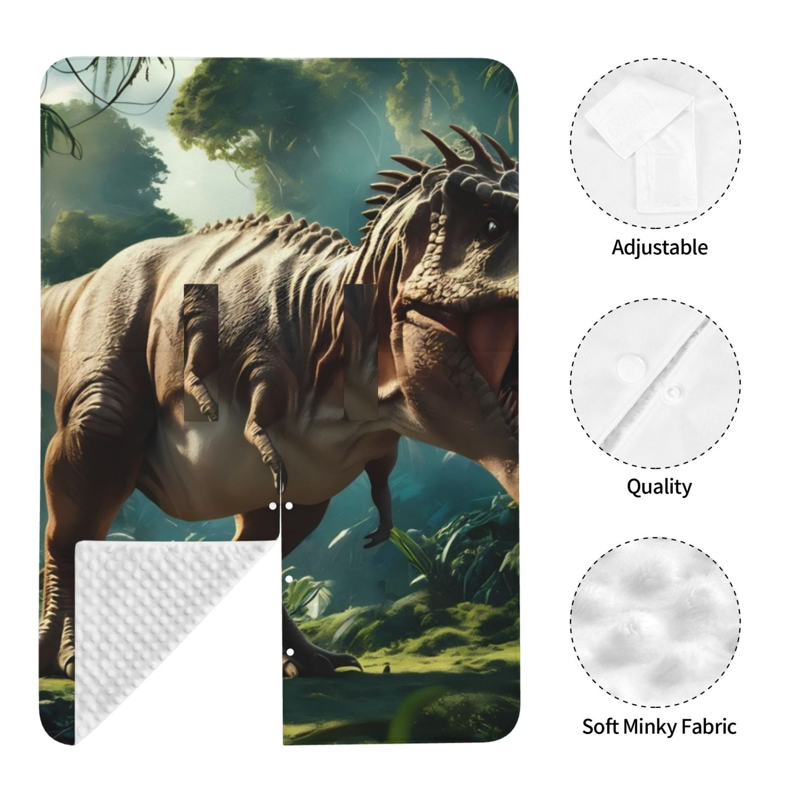 Naloa Green Forest Dinosaur Baby Car Seat Cover, Breathable Baby Carrier Cover, Multiuse Baby Carrier Cover & Nursing Breastfeeding Cover