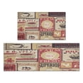 thumbnail image 1 of Vintage Kitchen Pattern Kitchen Mat Set Of 2,Kitchen Rugs Mats with Dirty Resistance,washable,Non-Slip,kitchen Mats 17.7x24+17.7x48inch, 1 of 7