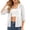 White*, variant on Womens Chiffon Kimono Cardigans Beach Cover Ups Swimwear Puff 3/4 Sleeve Loose Casual Summer Tops