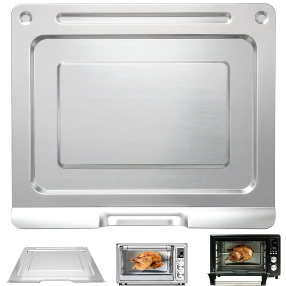 GCQ Crumb Tray for Cosori CS130-CFH CO130-AO 32 QT 12-in-1 13-in-1 Air Fryer Toaster Oven, 14 x 12 Inch Non-Stick Steel Drip Tray Air Fryer Oven Replacement Accessories, Dishwasher Safe