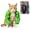 Green, variant on Cat Muscle Arms, Hilarious 3D Printed Costume, Comfy Pet Shoulder Attachment for Feline Cosplay, Lightweight PLA Toy for Cats(Small,White)