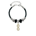 thumbnail image 2 of Delight Jewelry Goldtone Crystal Infinity Sign Best Friend Celtic Knot Leather Bead Bracelet, 7"+2" Extender, 2 of 4
