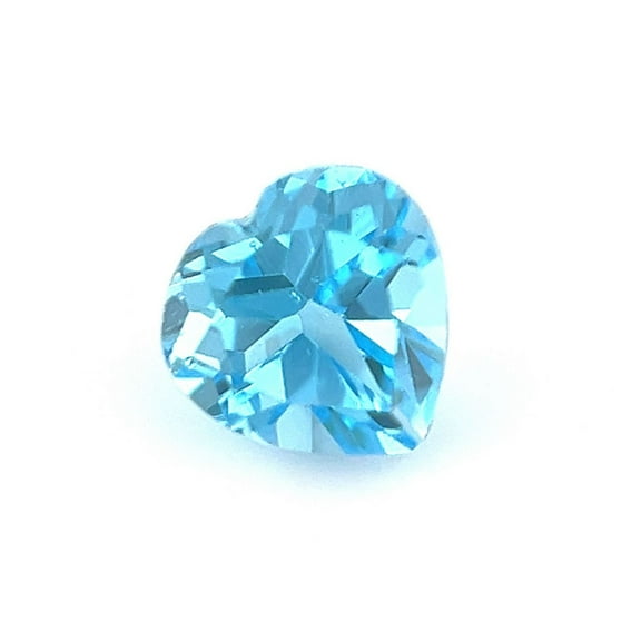 Certified Natural 1 Carat Swiss Blue Topaz Heart Shape Brilliant Cut 6x6 mm Loose Gemstone December Birthstone