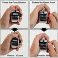 thumbnail image 4 of Hand counter, mechanical counter, metal click counter, 4-digit counter for people, golf, rev counter knitting, 4 of 5