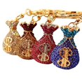 thumbnail image 1 of Dollar Symbol Shape Keychain Keyring Sparkling Crystal Rhinestones Key Chain Creative Gifts Accessories, 1 of 5
