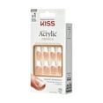 thumbnail image 6 of KISS Salon Acrylic Medium Coffin Press-On Nails with Glue, White French, 28 Pieces, 6 of 8
